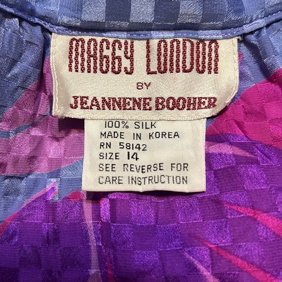 MAGGY LONDON 100% Silk  Skirt - Picture 4 of 5